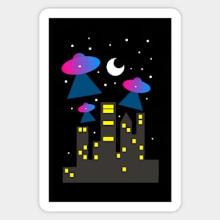 Alien Invasion Sticker